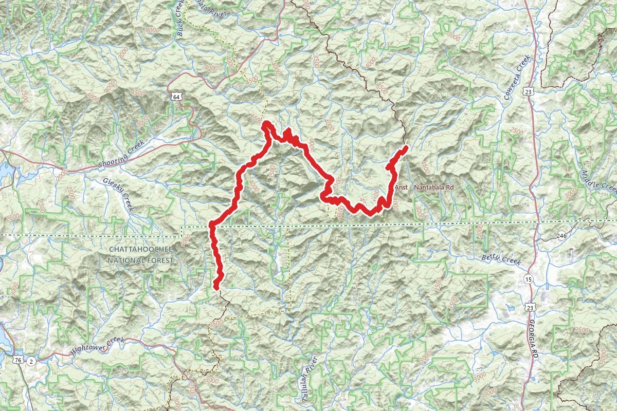 Appalachian Trail from Charles Creek to Mooney Gap