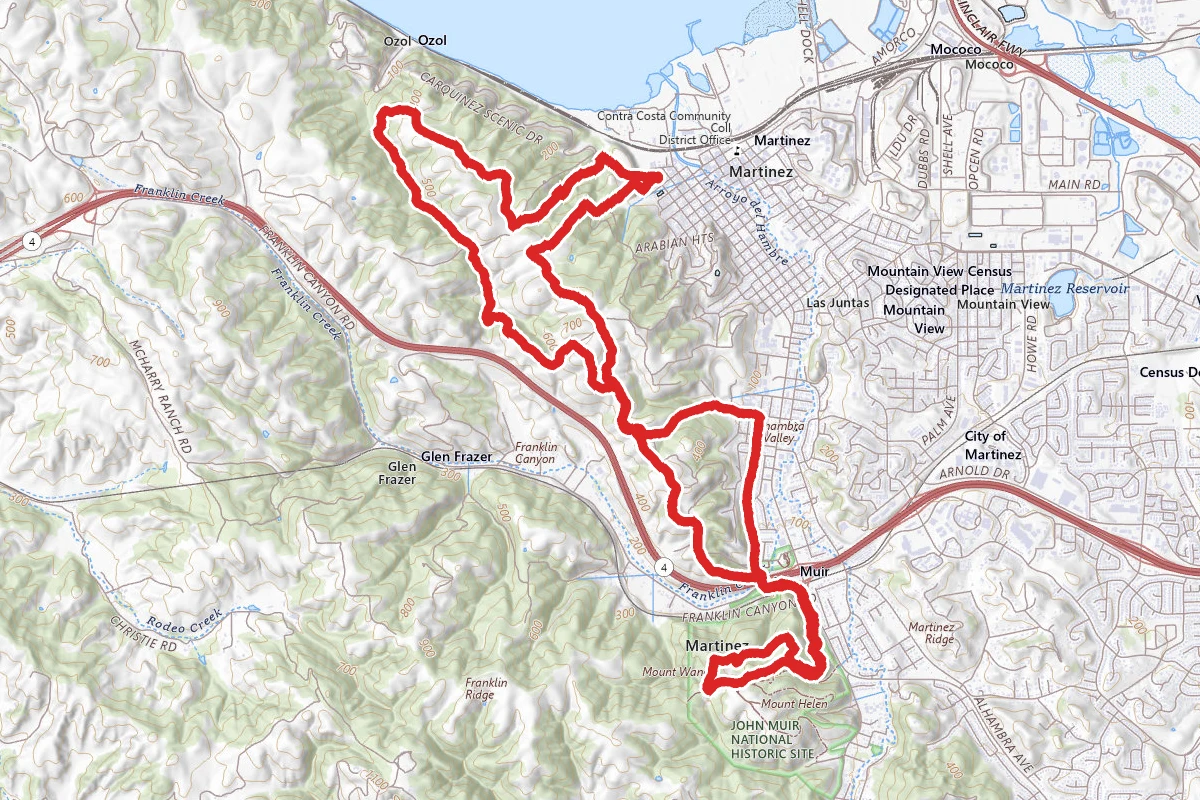 Martinez Hills to John Muir National Historic Site