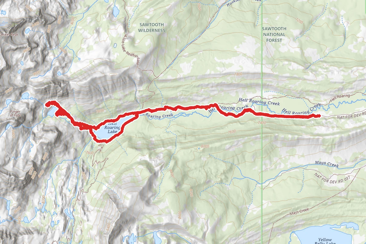 Hell Roaring Lake to Finger of Fate