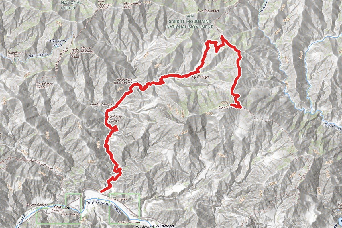 Condor Peak Via Trail Canyon