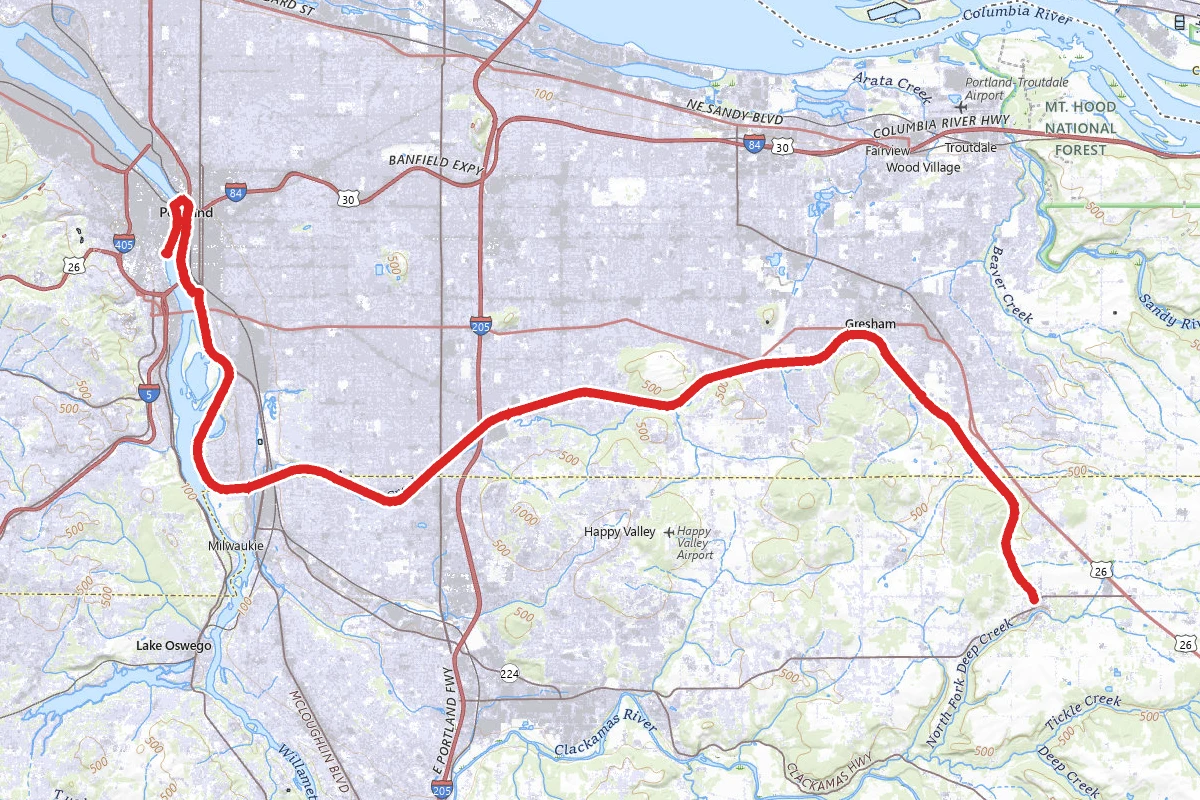 Waterfront Bike Path to Springwater Corridor Path