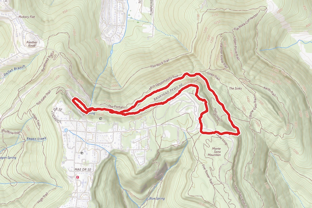 North Plateau, Cold Springs and Mountain Mist Trail Loop