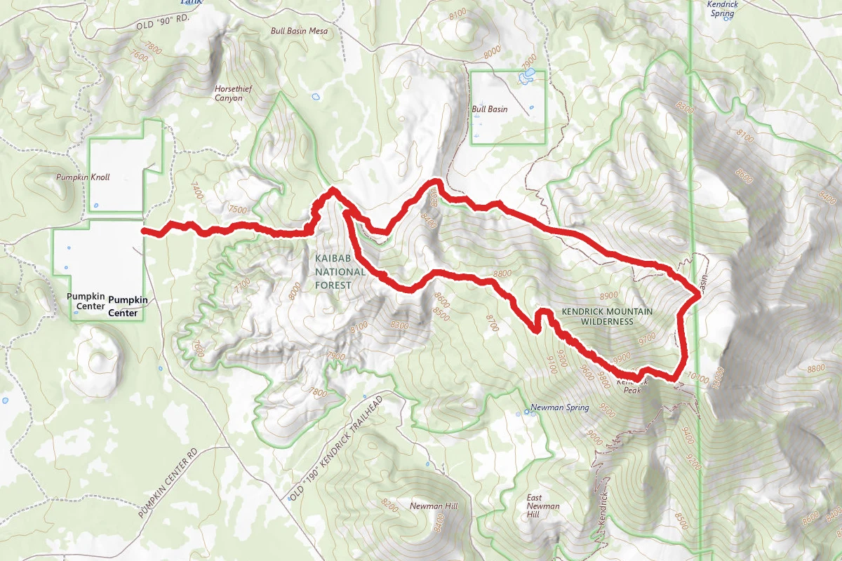 Pumpkin Trail to Bulls Basin Trail Loop