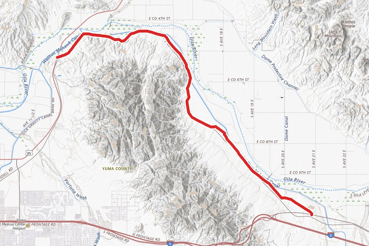 Route of Butterfield Stage OHV Trail
