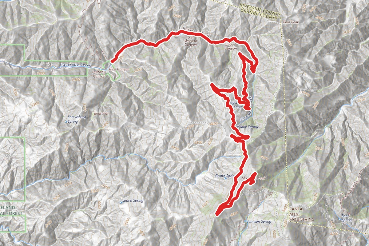Modjeska Peak via Maple Spring Trail