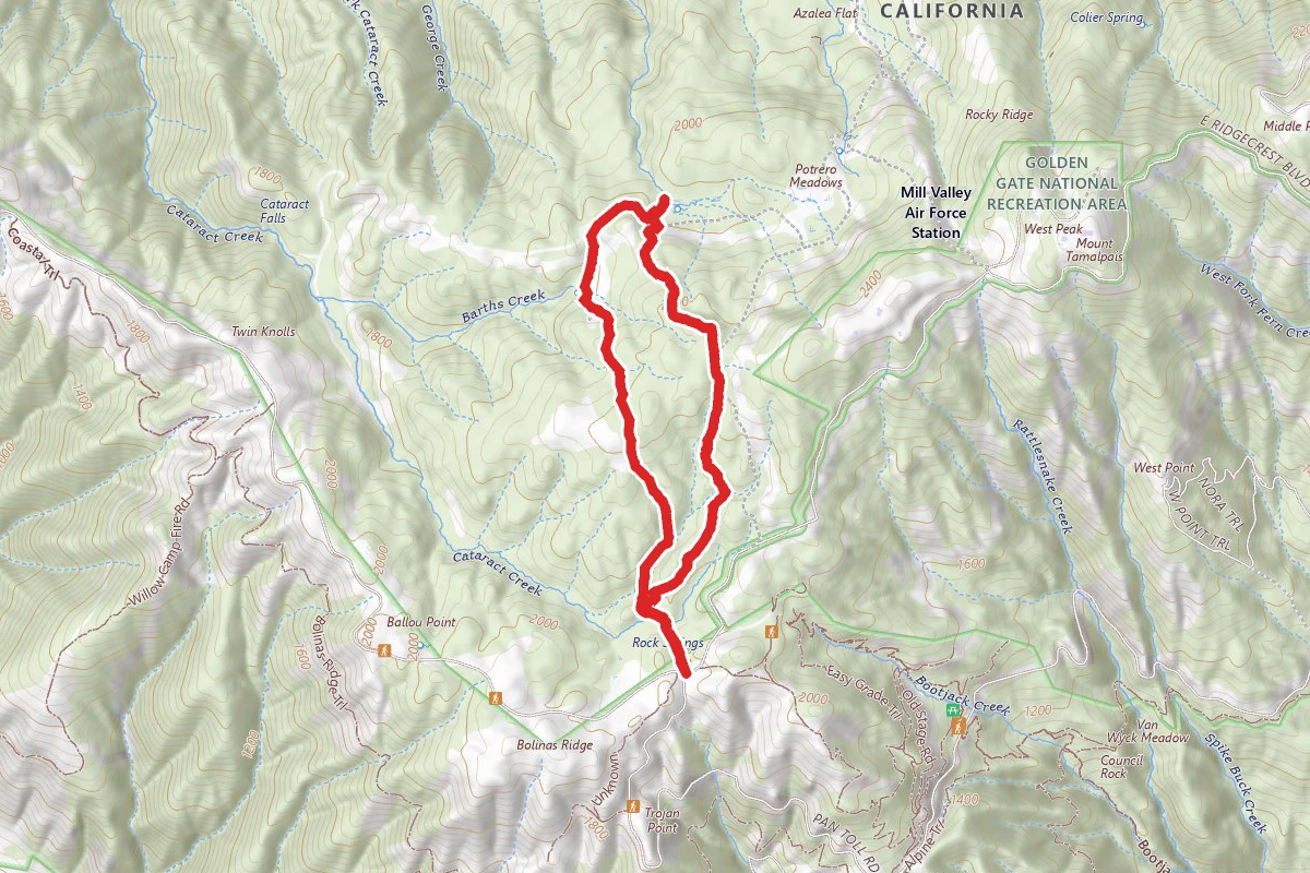 Simmons Trail and Benstein Camp to Potrero Camp