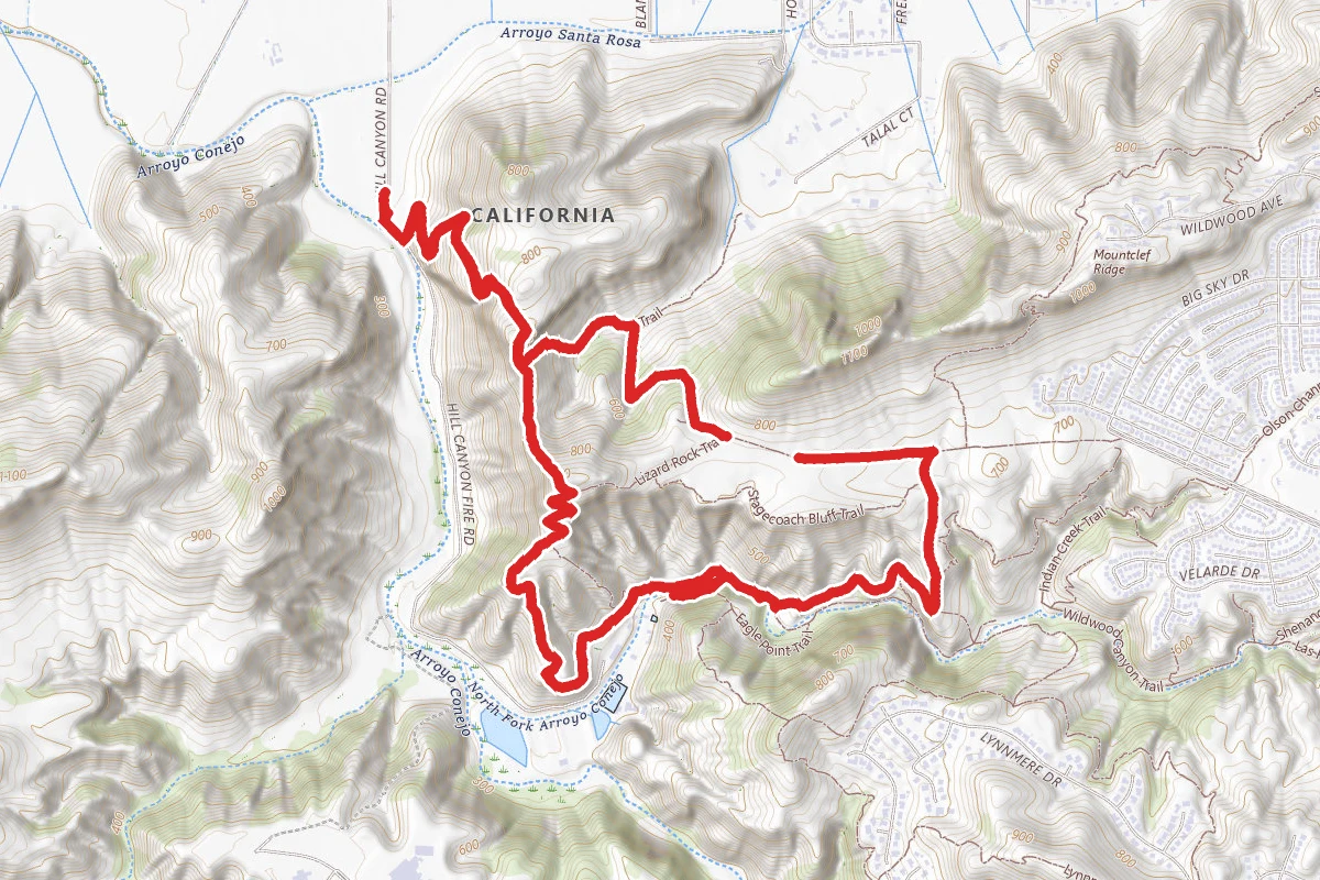 Mesa Trail and TePee Loop Trail to Skunk Hollow