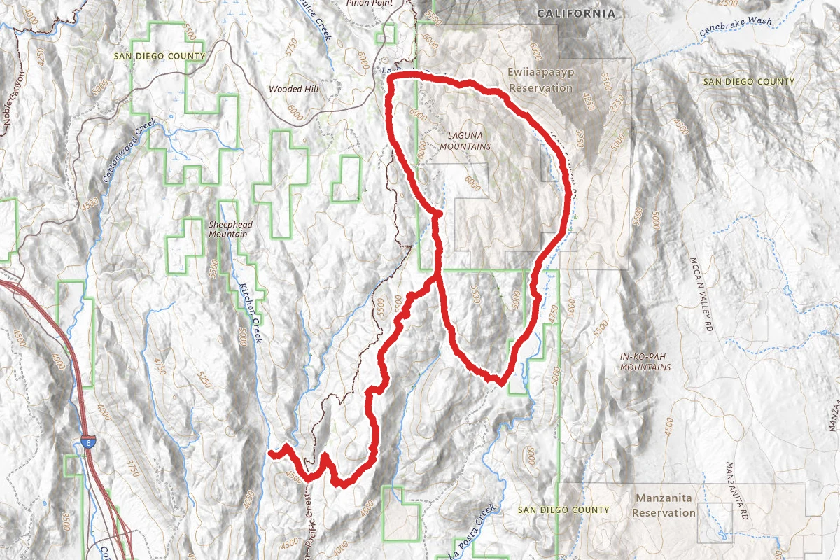 Fred Canyon Road to Thing Valley Road Loop