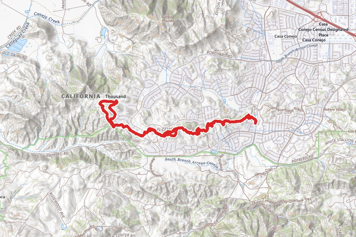Potrero Ridge to Sierra Vista to Vista Del Mar Loop