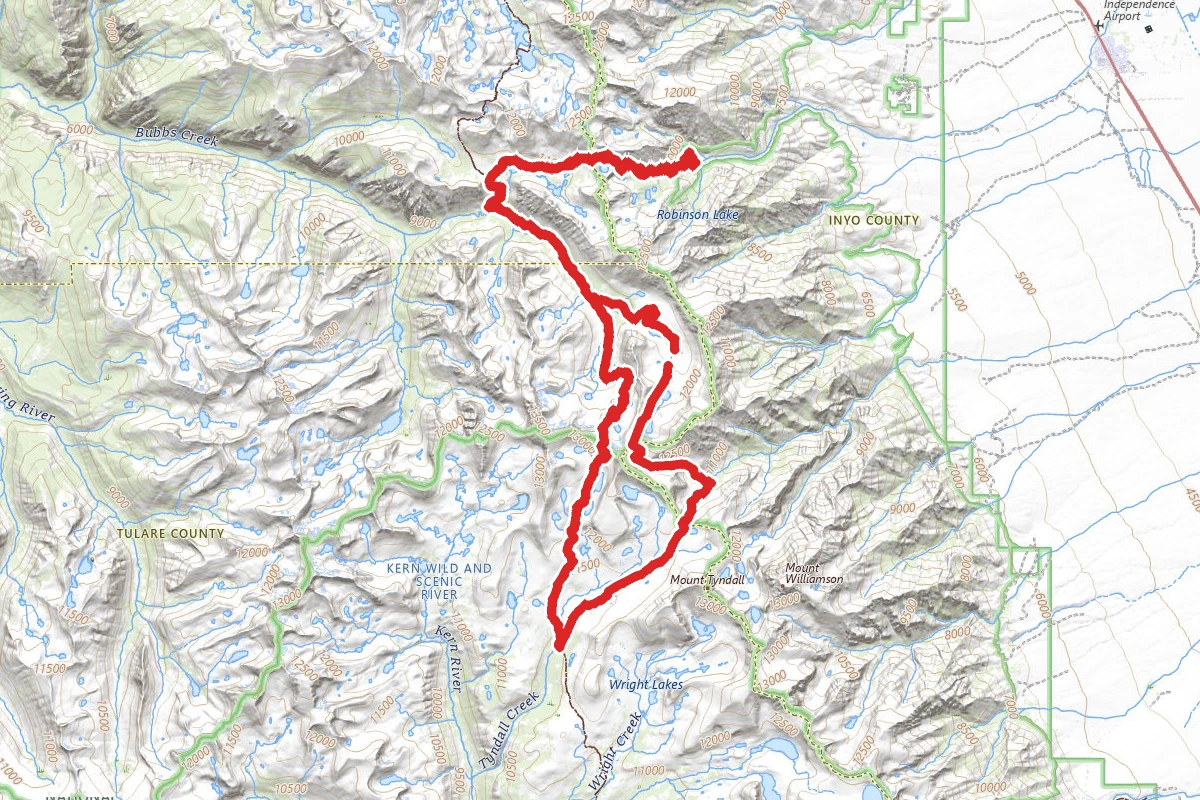 Kearsarge Pass Trail to John Muir Trail Loop