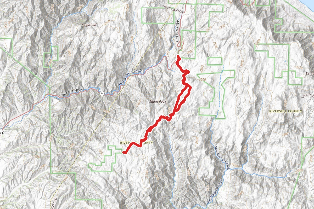 Ortega Oaks to Rancho Carrillo via Bear Canyon Trail, Bear Ridge Trail, and Verdugo Trail