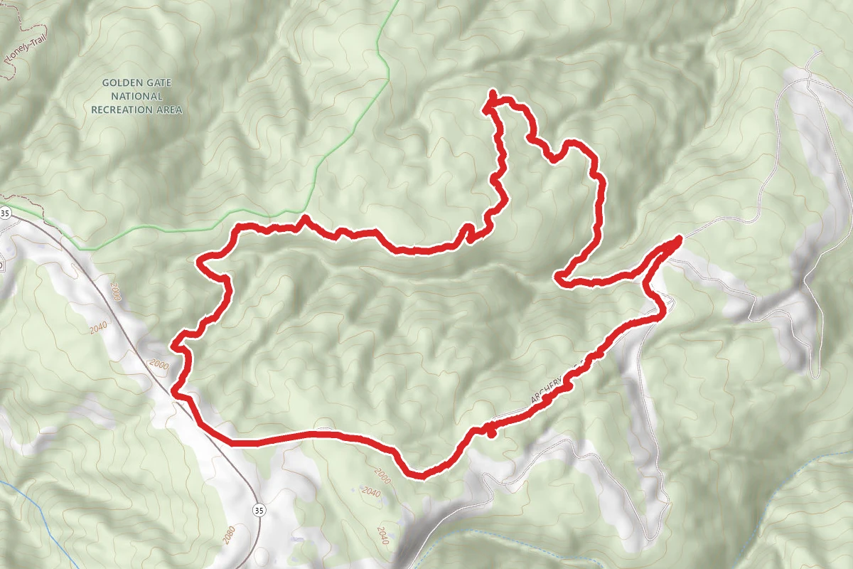 Archery Fire Road, Dean Trail, and Crystal Springs Trail Loop