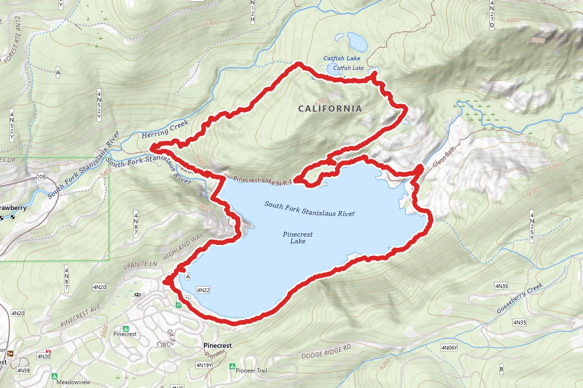 Pinecrest Lake and Pinecrest Peak Loop