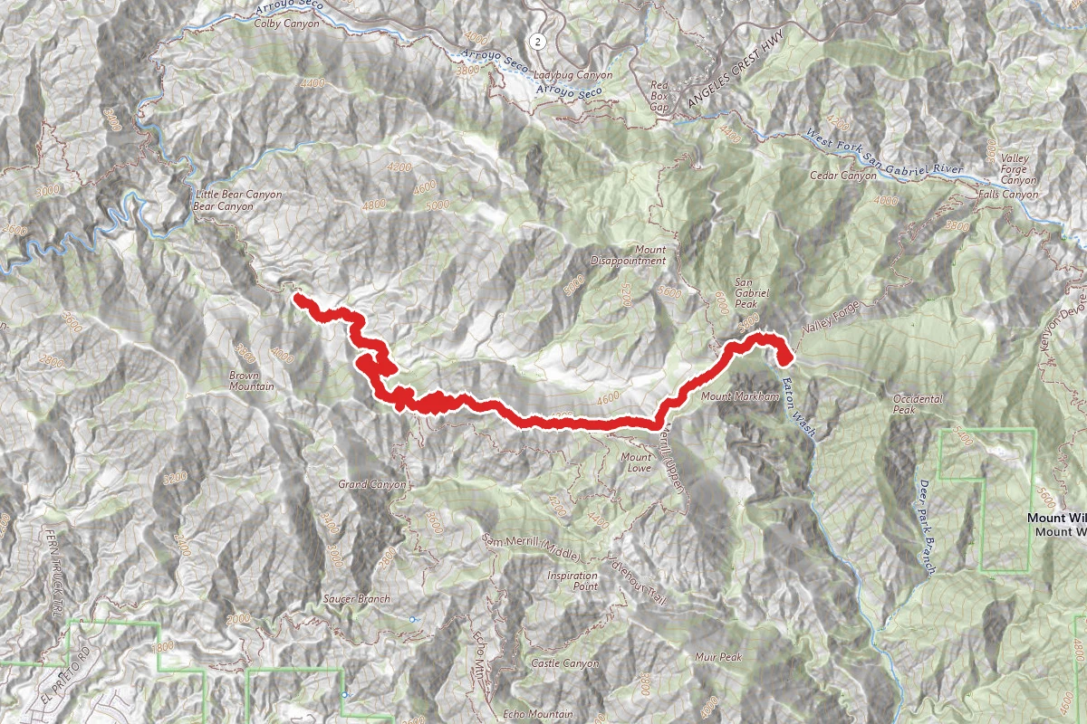 Bear Canyon Campground via Eaton Saddle