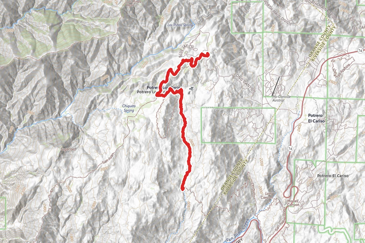 San Juan to Chiquito Falls Trail