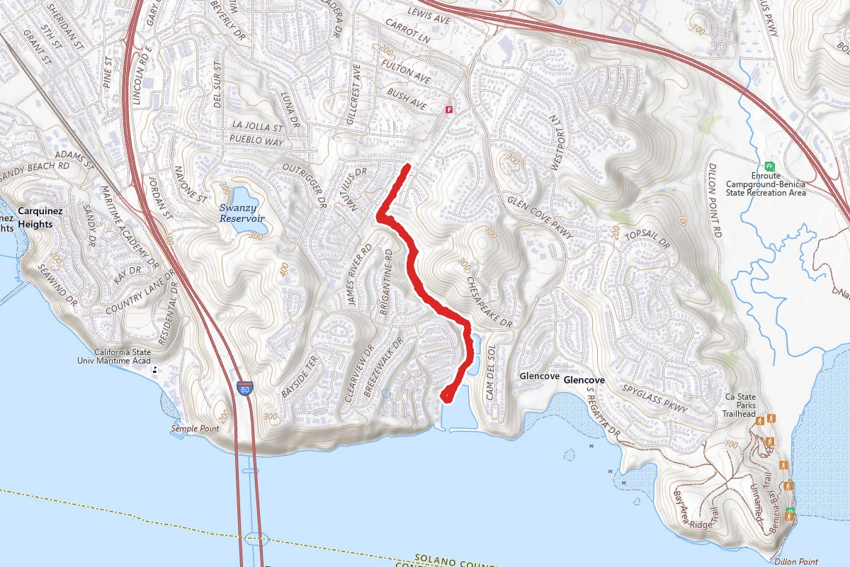 Old Glen Cove Road to Glen Cove Marina