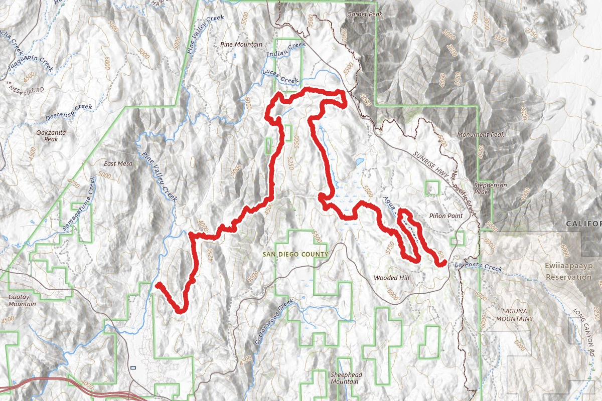 Big Laguna Trail to Noble Canyon