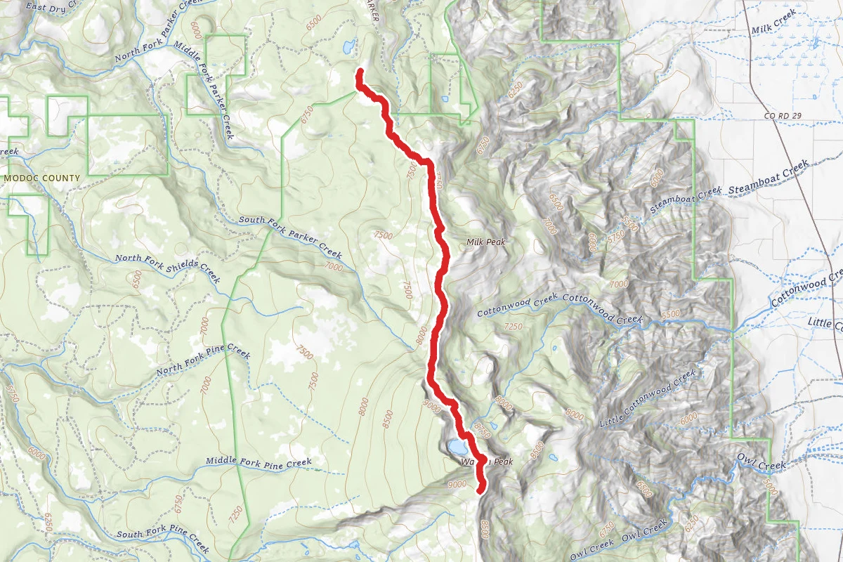 The Summit Trail from Pepperdine Trailhead to Patterson Lake