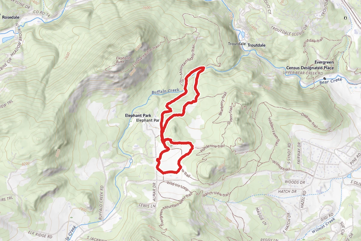 Coneflower, Mount Muhly, and Bearberry Trail loop