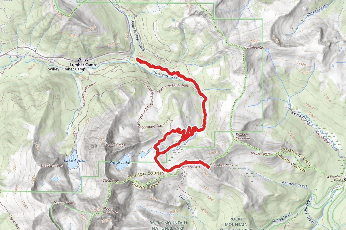 Lulu Mountain via American Lakes Trail