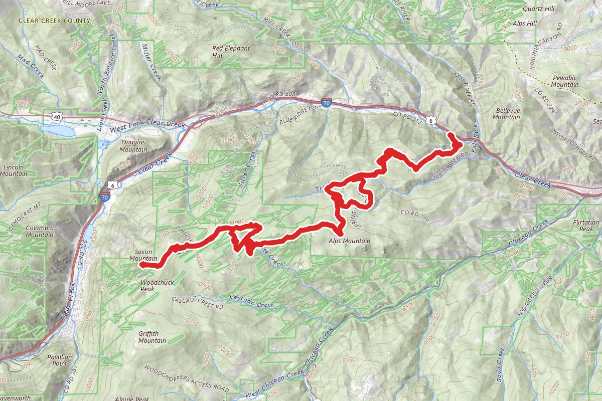 Saxon Mountain OHV Route via Cedar Creek