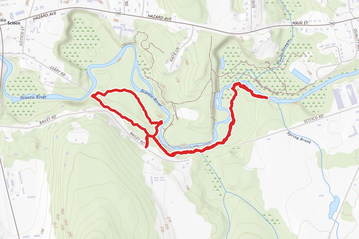 Scantic River and Bailey Road Loop