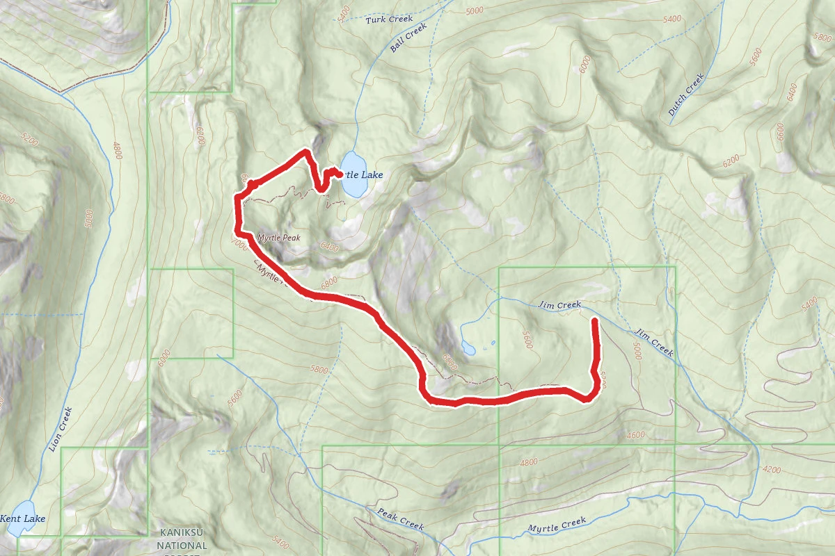 Myrtle Peak to Myrtle Lake