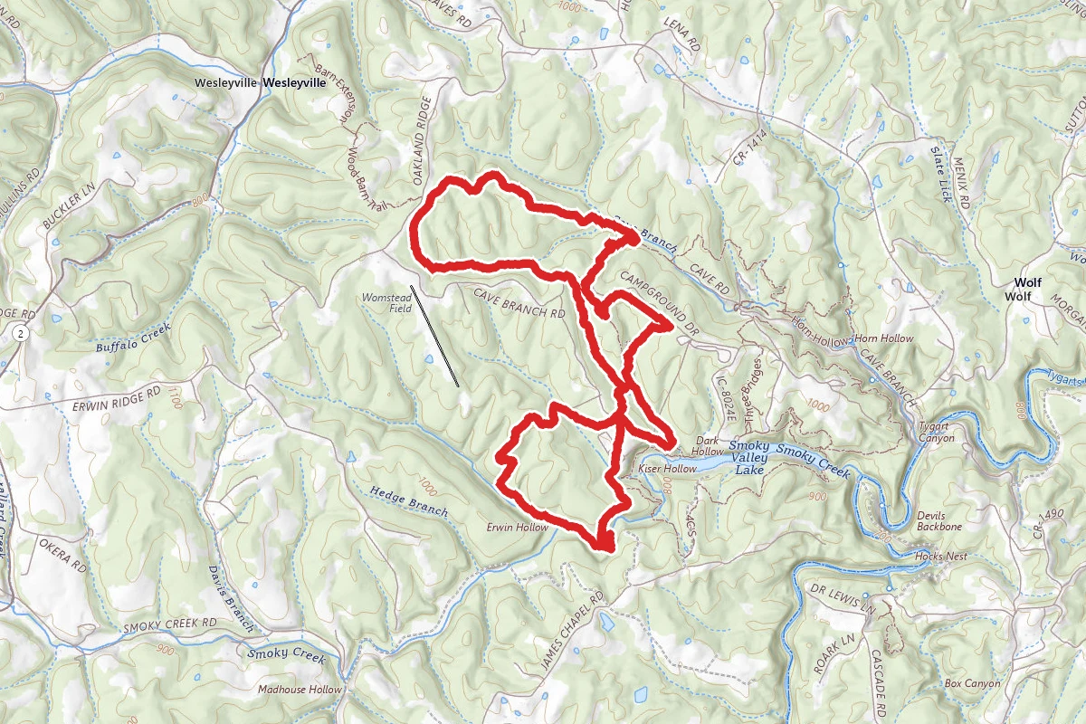 Carter Caves State Park Campground Trail