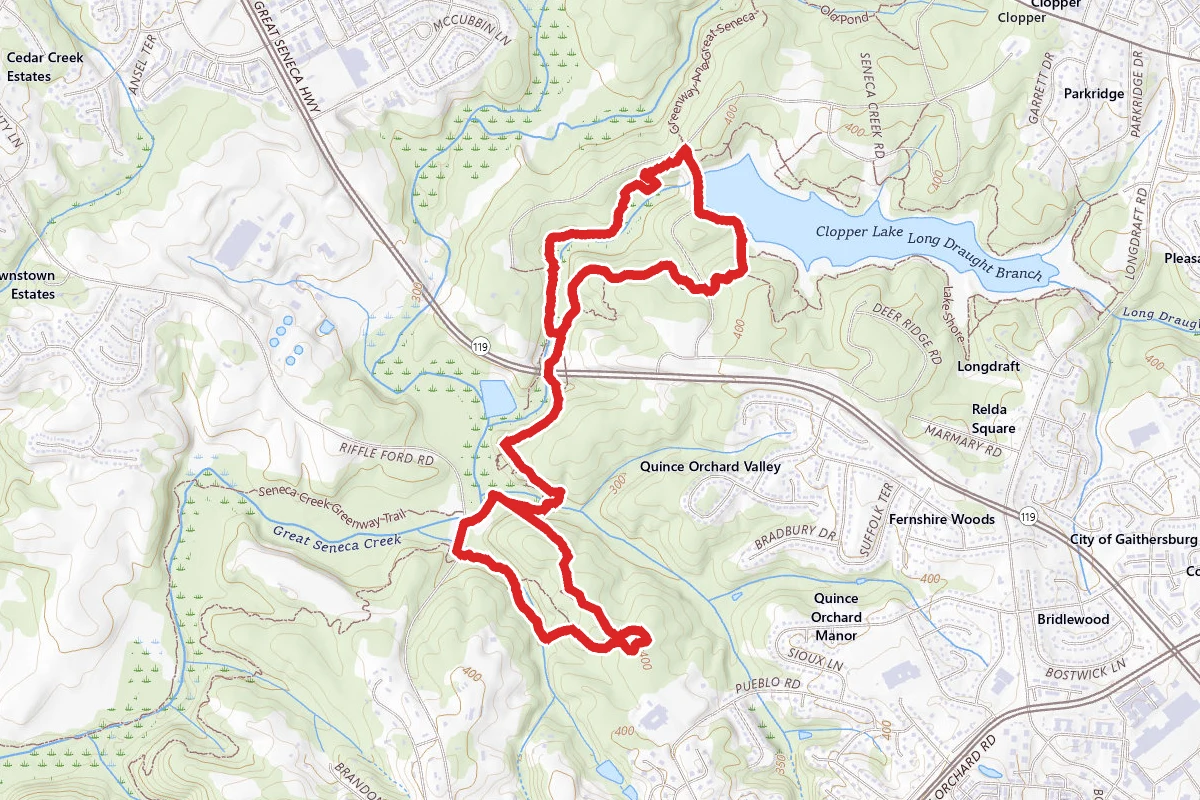 Clopper Lake via Seneca Creek Greenway
