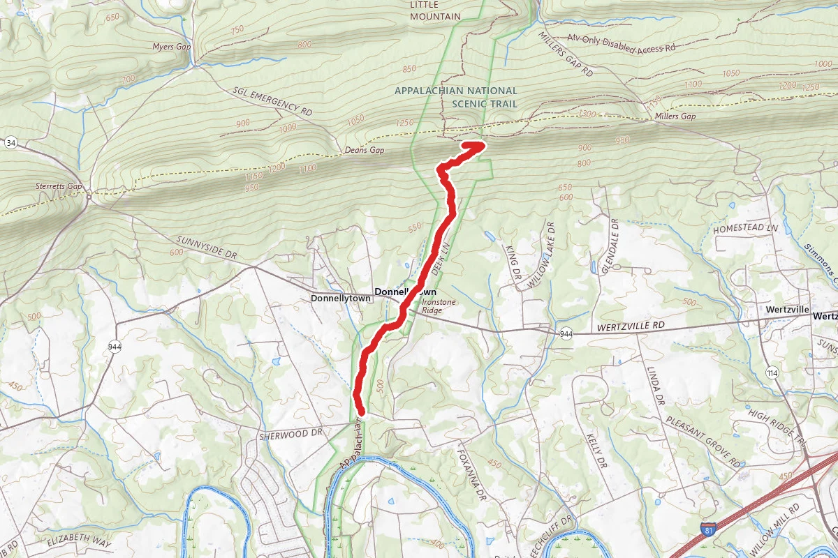 Cumberland Valley Overlook Via Appalachian Trail