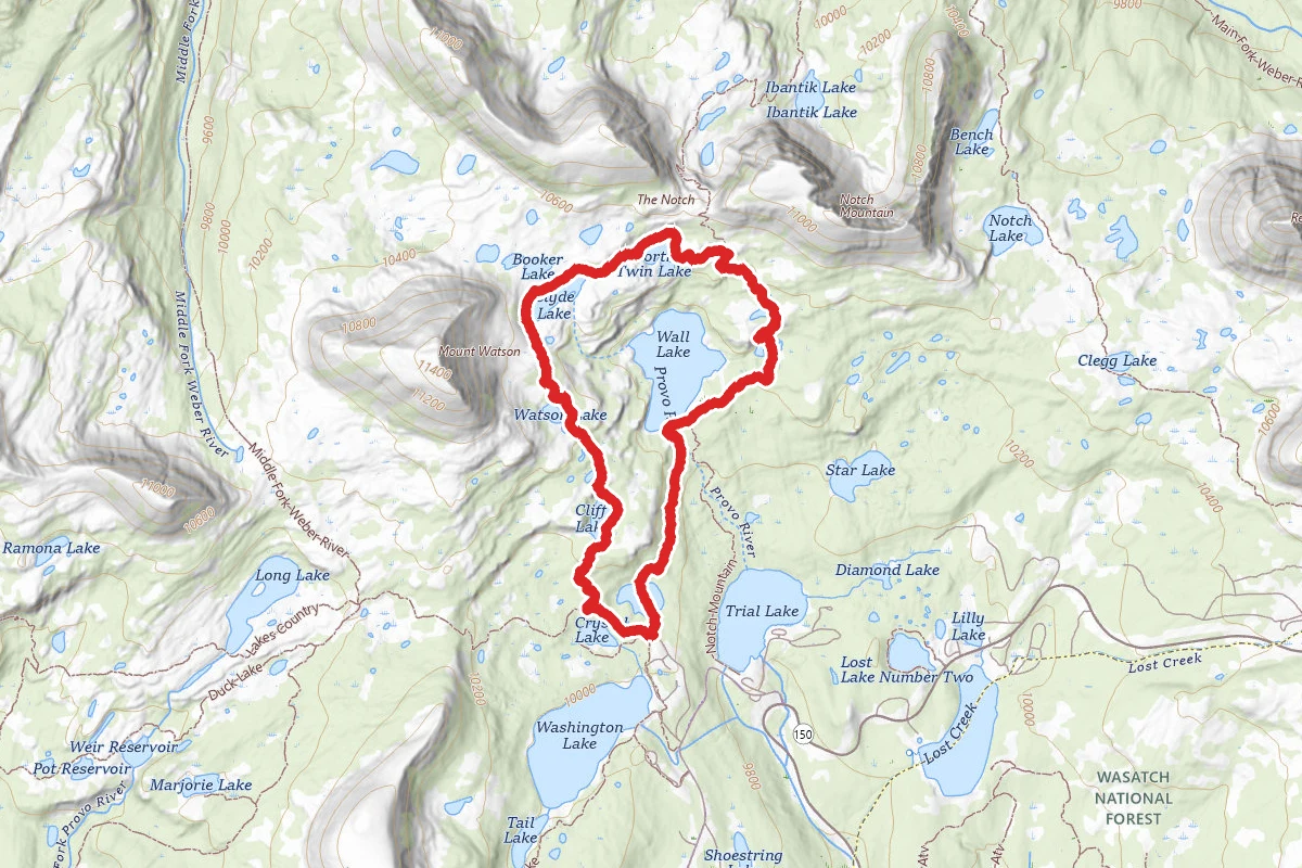 Three Divide Lakes Trail