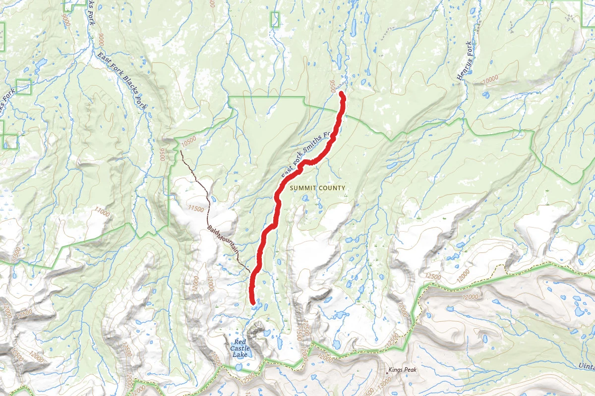 Lower Red Castle Lake via East Fork Smiths Fork