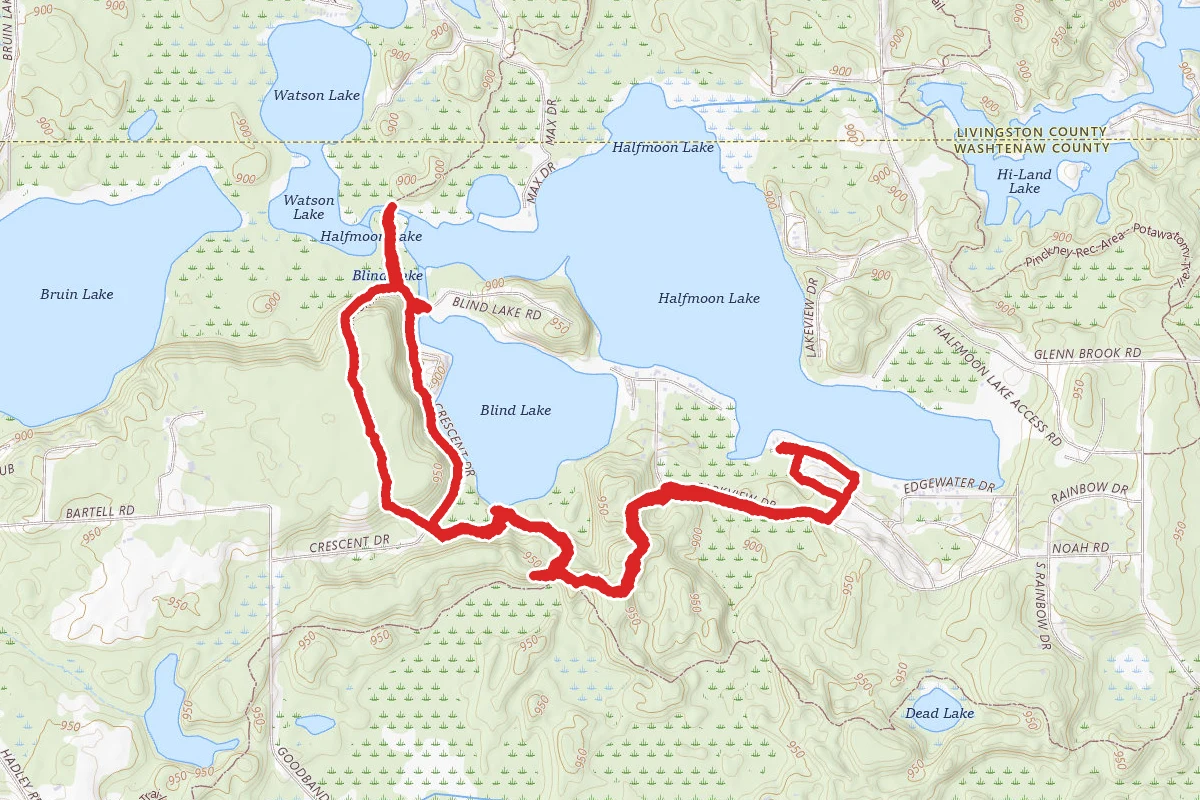 Halfmoon Lake to Blind Lake and Watson Lake