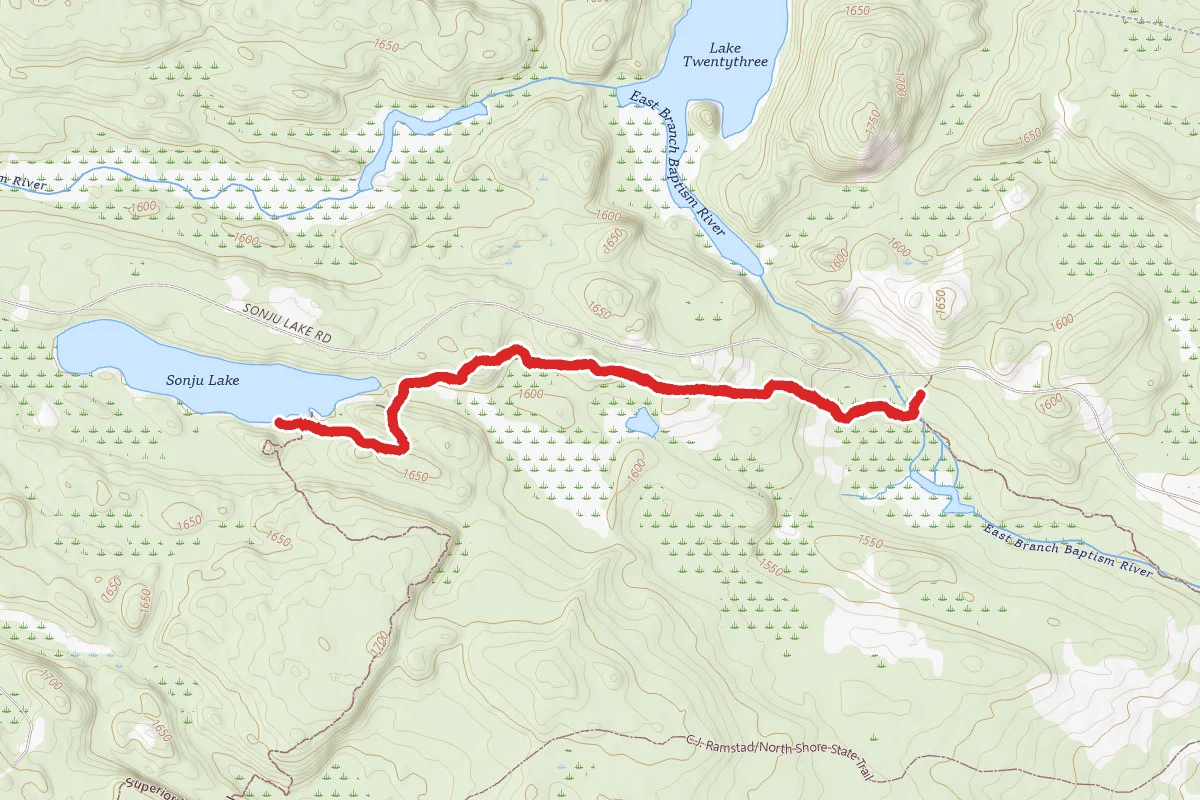 Sonju Lake via Superior Hiking Trail
