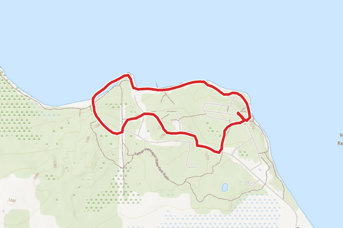 Mile Lacs Lake Loop from Father Hennepin State Park Campgroung