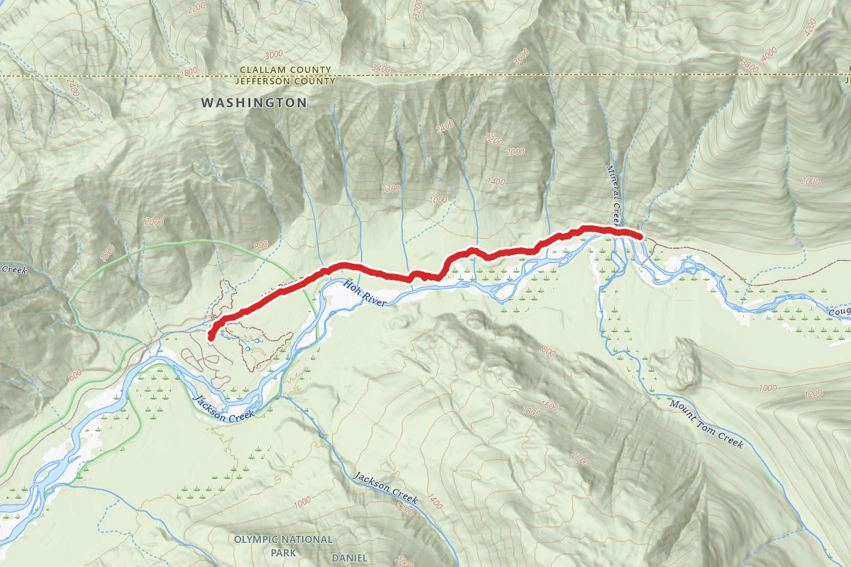 Hoh River Trail to Mineral Creek Falls