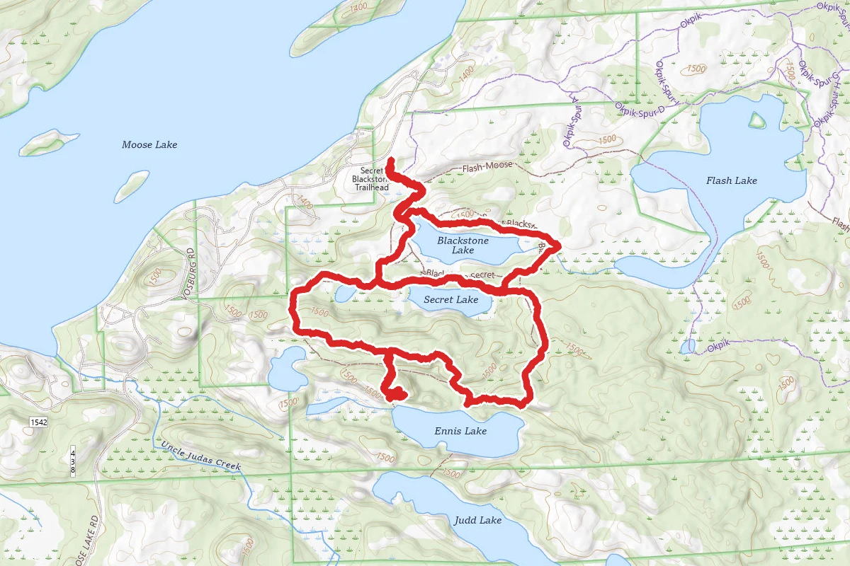 Blackstone, Secret and Ennis Lakes
