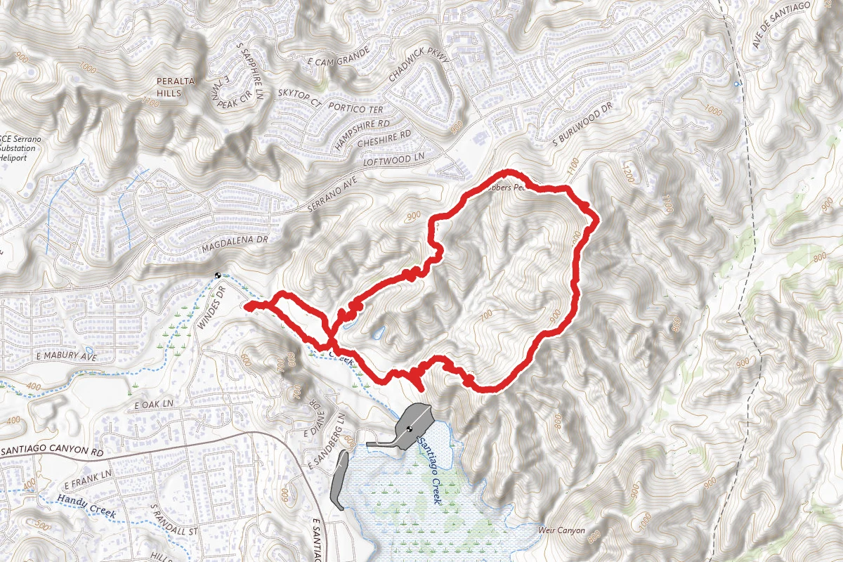 Barham Ridge Trail and Oak Trail to Robber's Roost