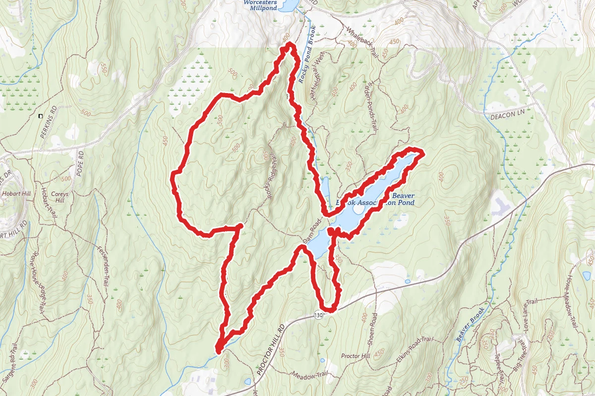 Dam Road to Jeff Smith, Tulepo, Old City and Wildlife Pond Trail Loop