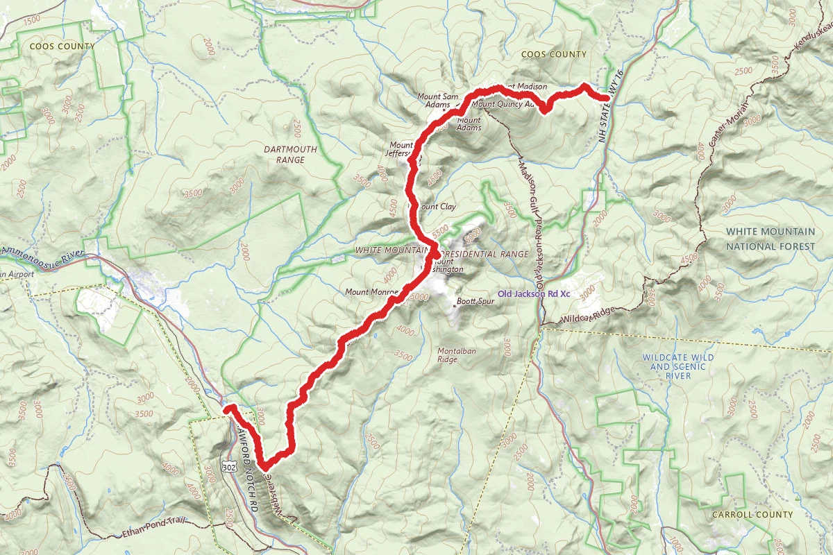 Presidential Traverse via Daniel Webster Trail