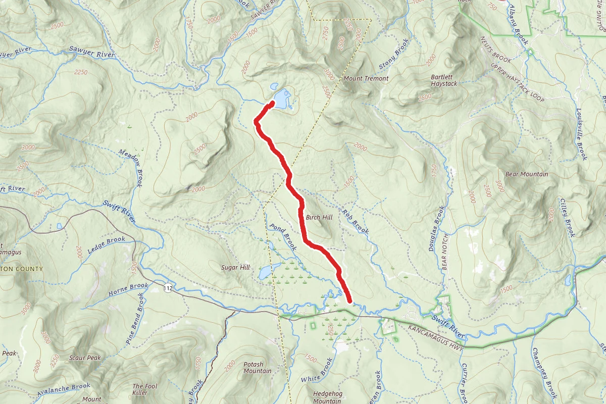 Sawyer Pond Trail from Highway 112