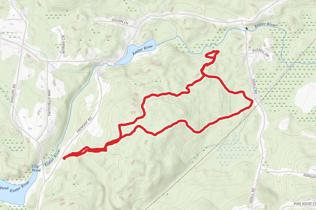 Red, Blue and Orange Trail