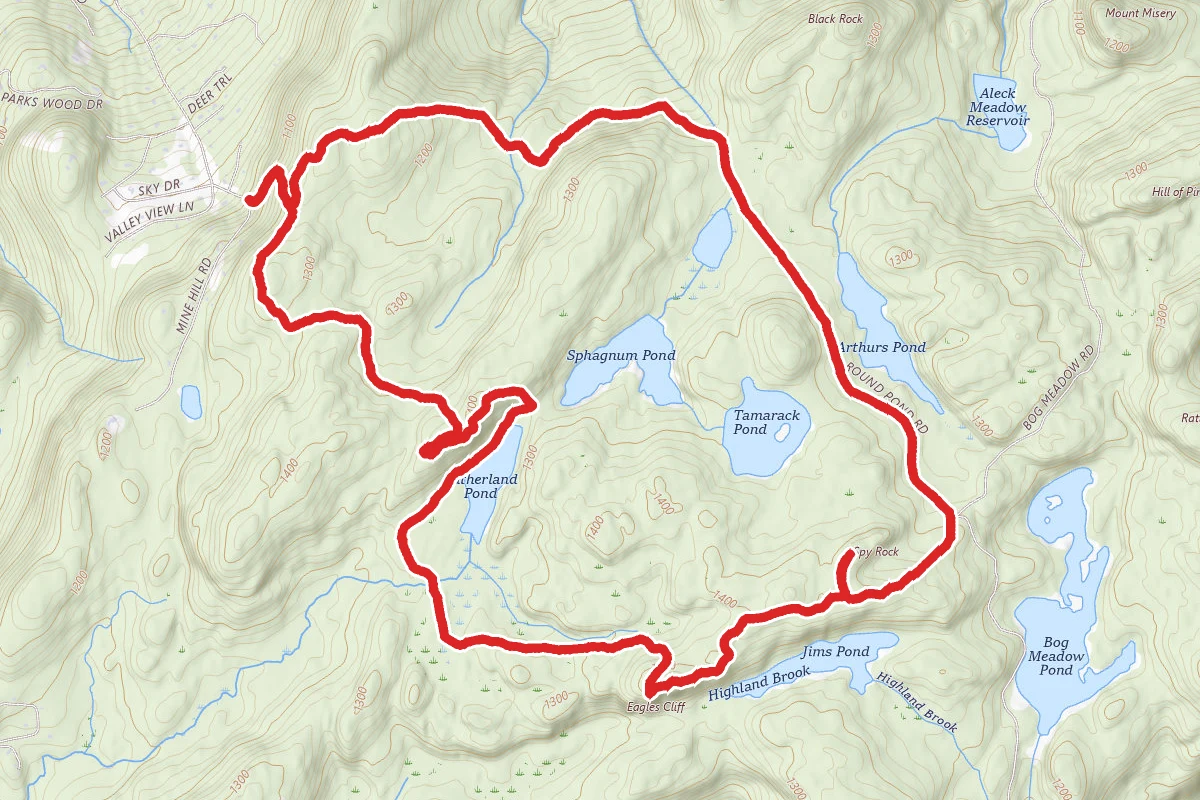 Mile Hill, Eagle Cliff, and Tower Vue Loop