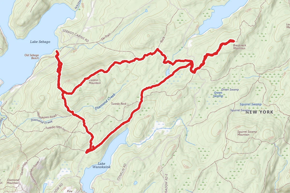 Buck Trail to Breakneck Mountain and 7 Hills Trail