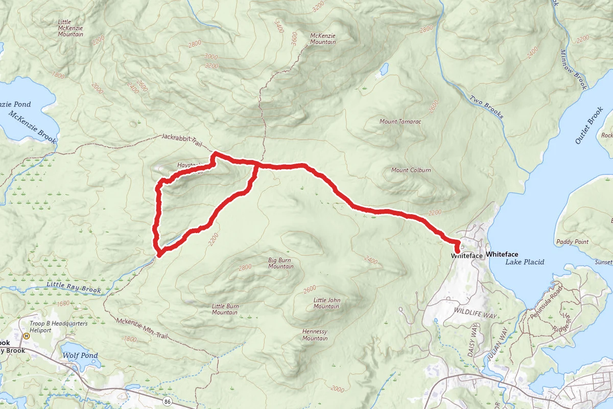 Jackrabbit Trail to Haystack Mountain to McKenzie Mountain Trail Loop