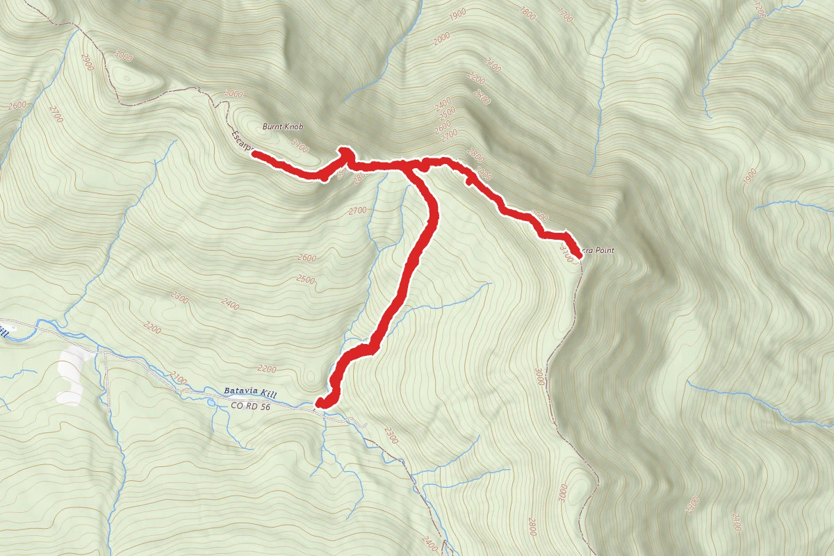 Acra Point and Burnt Knob Hill