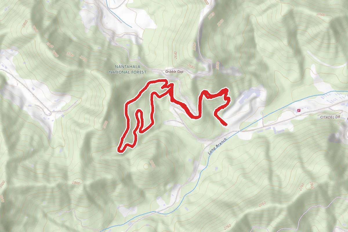 Little Savannah Connector (Green) and Gibble Gap (Orange) Loop