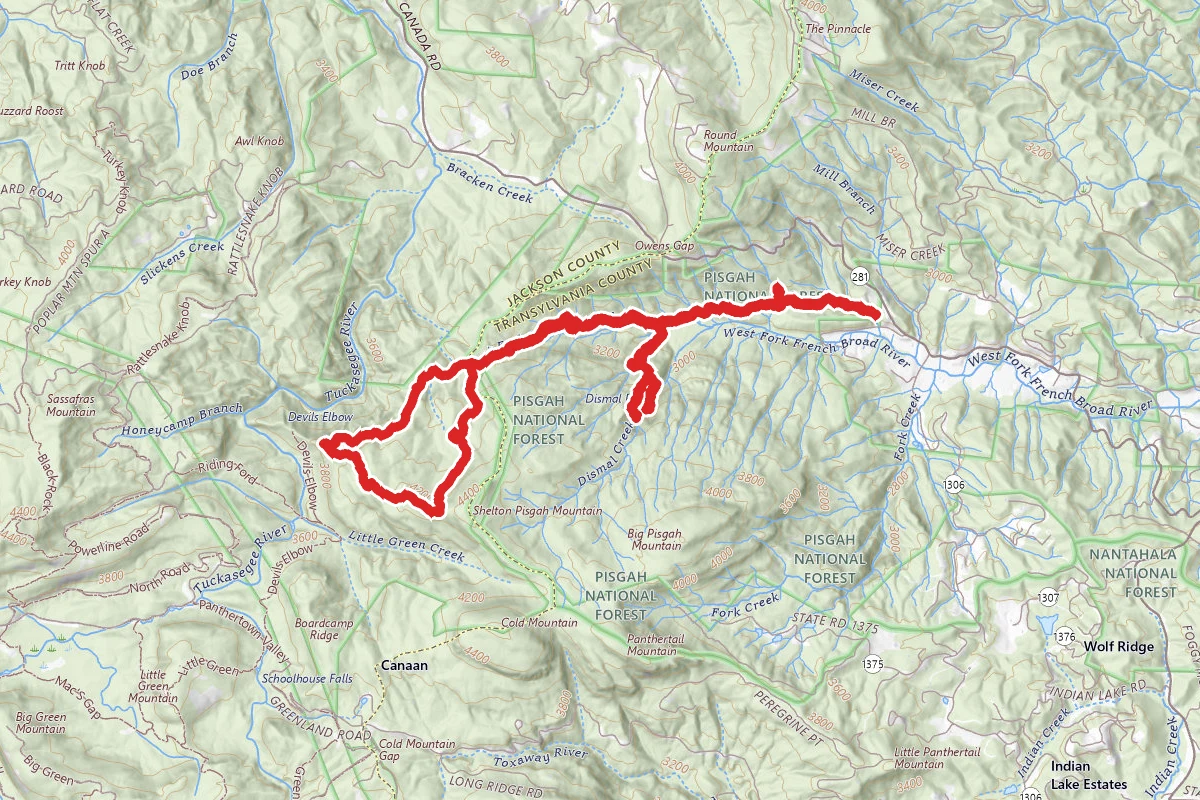 Rhapsodie Falls, Dismal Falls and Shelton Trail Loop