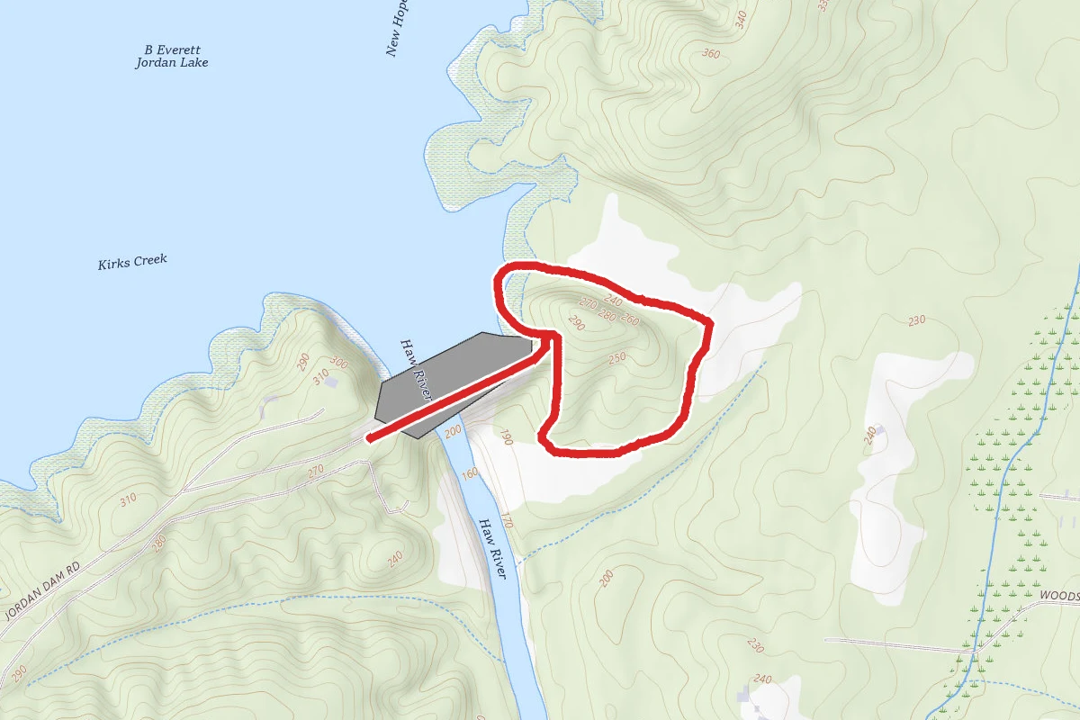 Jordan Lake Dam Loop