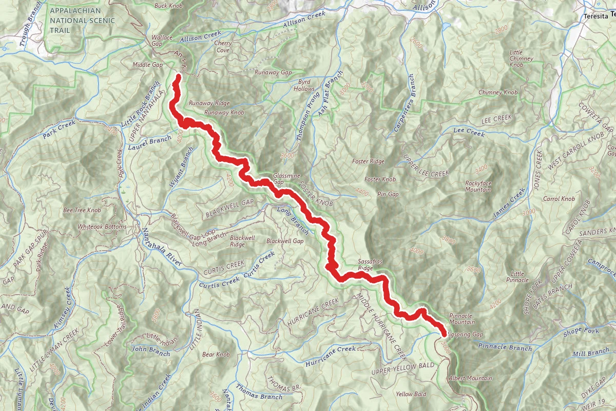 Rock Gap to Big Springs Gap